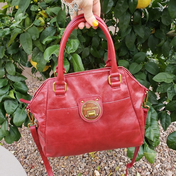 Elliott Lucca Handbags - Elliott Lucca EUC  red leather crossbody bag